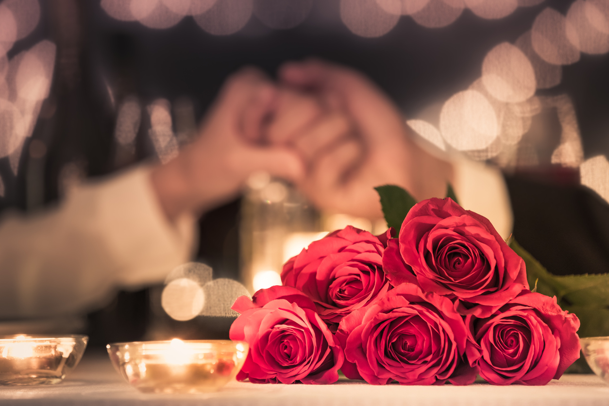 valentines roses dinner